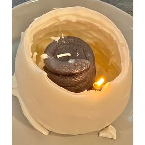 Snake egg, spiral candle, soy wax candle